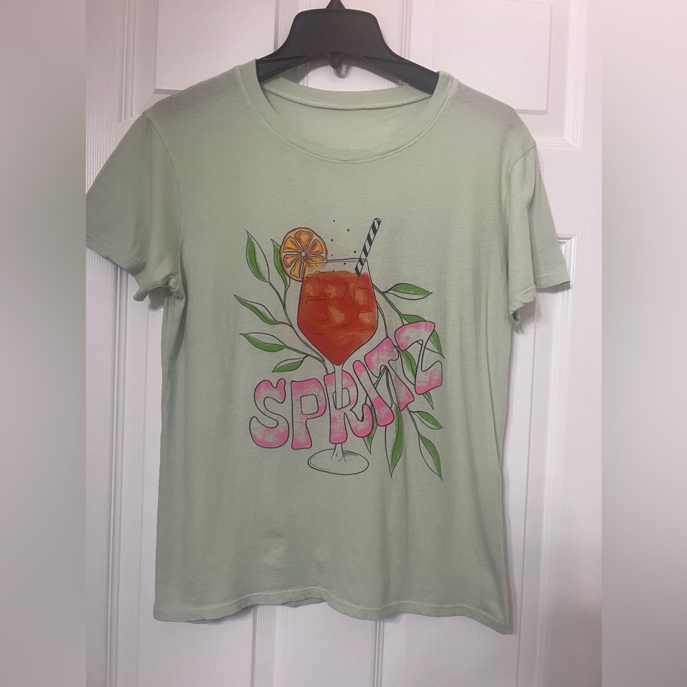 Project Social T, Small, Spritz Graphic Tee, NWOT, Light Green